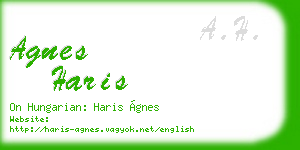 agnes haris business card