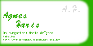 agnes haris business card